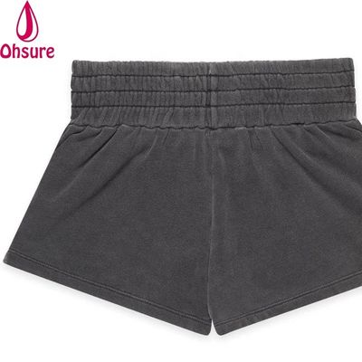 Calzoncini da boxe per donne Sport Calzoncini da corsa Calzoncini da ginnastica Calzoncini personalizzati Logo cotone Terry Stampato Magliato 100% cotone Silk Screen Printing