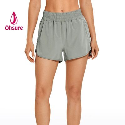 Calzoncini sportivi con asciugatura rapida Calzoncini nuovi con cintura alta Disegno casual donna Logo personalizzato taglia più supporto stampato tessuto campione personalizzato