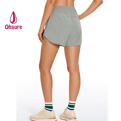 Calzoncini sportivi con asciugatura rapida Calzoncini nuovi con cintura alta Disegno casual donna Logo personalizzato taglia più supporto stampato tessuto campione personalizzato