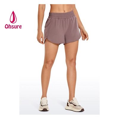 Calzoncini sportivi con asciugatura rapida Calzoncini nuovi con cintura alta Disegno casual donna Logo personalizzato taglia più supporto stampato tessuto campione personalizzato