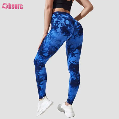 Nuovi Pantaloni Fitness a Vita Alta Moda 2024 Asciugatura Rapida Pantaloni da Yoga da Corsa Elastico in Vita Slim Fit Leggings Sportivi Design Tie Dye