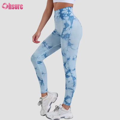 Nuovi Pantaloni Fitness a Vita Alta Moda 2024 Asciugatura Rapida Pantaloni da Yoga da Corsa Elastico in Vita Slim Fit Leggings Sportivi Design Tie Dye