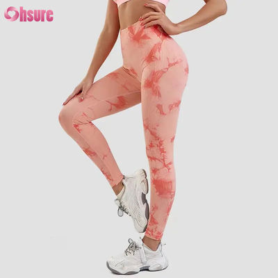 Nuovi Pantaloni Fitness a Vita Alta Moda 2024 Asciugatura Rapida Pantaloni da Yoga da Corsa Elastico in Vita Slim Fit Leggings Sportivi Design Tie Dye