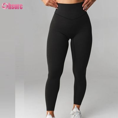 Grande stile vita alta allenamento yoga leggings solido per le donne pantaloni yoga personalizzato indossare 220 grammi