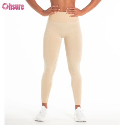 Oem Fabbrica vendita diretta Pantaloni sportivi colore solido Pantaloni da ginnastica personalizzabili Fitness Wear Leggings di design senza cuciture per donne