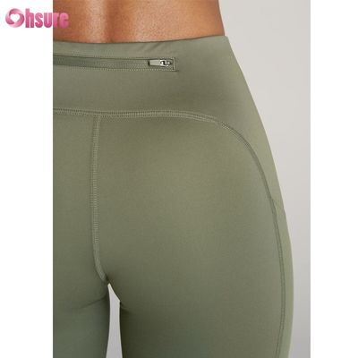 Leggings sportivi testurizzati Fitness Yoga Pantaloni sportivi con design a cerniera Leggings sportivi da yoga per donna