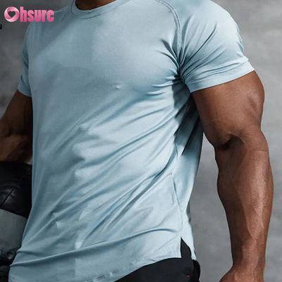 Taglia Uomo Magliette da Palestra Top Stampaggio Serigrafico Vuoto Manica Corta Asciugatura Rapida Cotone Girocollo Oversize T-shirt Sportive