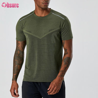 T-shirt sportivo da uomo professionale di alta qualità, abbigliamento estivo traspirante per il fitness, logo personalizzato, poliestere ad asciugatura rapida, top atletici