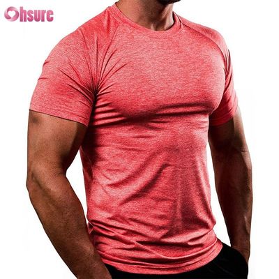 88% Poliestere 12% Spandex 180/210GSM Stampato Screen Abbigliamento Fitness Palestra Active Casual T-shirt da Uomo Top Sportivo Grossista