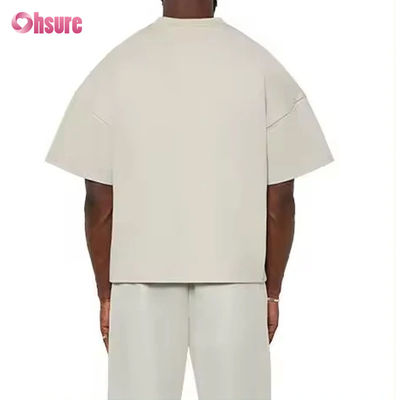 Logo personalizzato di alta qualità 260 GSM scatola pesante adatta al 100% di cotone spalla a goccia T-shirt oversized sport