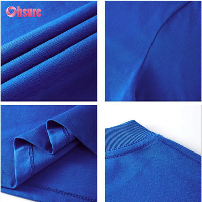 ODM 220 GSM 100 cotone semplice manica corta maschile di grandi dimensioni T-shirt spessa Peso pesante essenziali in bianco logo personalizzato T-shirt Sport