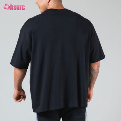 T-shirt oversize personalizzata da 220 gsm di alta qualità in cotone pesante T-shirt personalizzata in cotone pesante da palestra T-shirt sportiva oversize da uomo