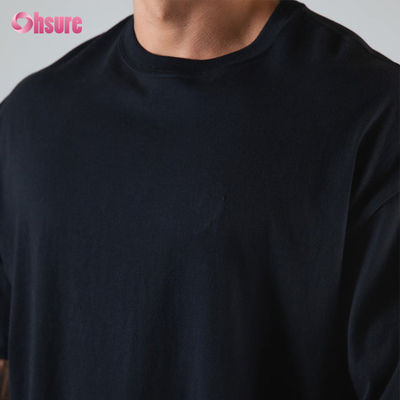 T-shirt oversize personalizzata da 220 gsm di alta qualità in cotone pesante T-shirt personalizzata in cotone pesante da palestra T-shirt sportiva oversize da uomo