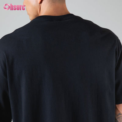 T-shirt oversize personalizzata da 220 gsm di alta qualità in cotone pesante T-shirt personalizzata in cotone pesante da palestra T-shirt sportiva oversize da uomo