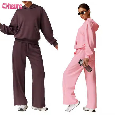 Completi da donna 2 pezzi, tute sportive con cappuccio, pantaloni della tuta a gamba larga, tuta sportiva autunno 2024, set coordinato da relax