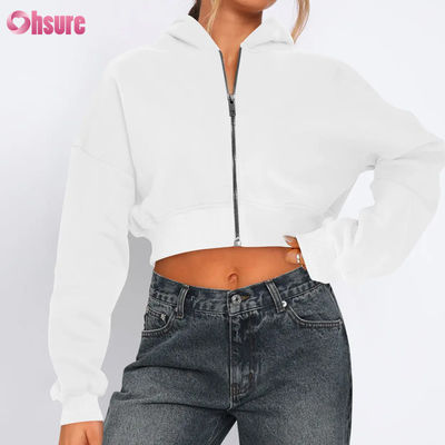Giacca da fitness corta con zip intera da donna, comoda, elasticizzata, morbida, termica, antivento, elasticizzata in quattro direzioni, senza cuciture, invernale, con cappuccio