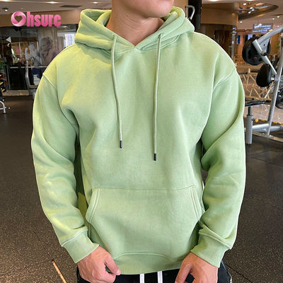 Abbigliamento da corsa di alta qualità Felpa con cappuccio oversize personalizzata Abbigliamento da allenamento Felpa con cappuccio essenziale Pullover in cotone Uomo Felpe con cappuccio neutre Tessuto in pile