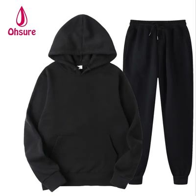 Giubbotto di base a goccia spalla oversize Hoodie sportivo e pantaloni da jogger Uomini abito da ginnastica Set donne Stampa digitale Maglieria