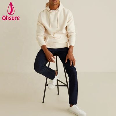 Felpa con cappuccio ecologica in cotone di alta qualità da uomo, pullover casual, abbigliamento sportivo da palestra, tuta da uomo tinta unita
