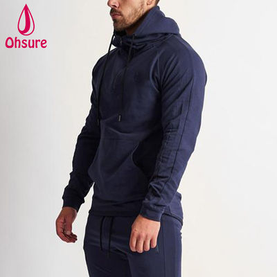Felpa con cappuccio da uomo sportiva del produttore, calda per l'inverno, per fitness, corsa, con cerniera e design stampato