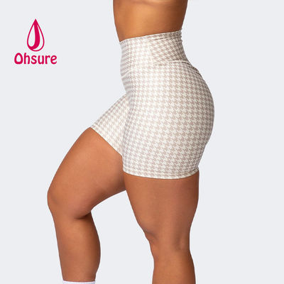 Reggiseno sportivo OEM a 2 pezzi e pantaloncini a vita alta con effetto push-up, pantaloncini da basket, set da palestra per donna