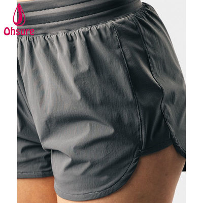 Pantaloncini sportivi atletici a vita alta con design a taglio alto OEM di alta qualità da donna Fitness Palestra Corsa Yoga Pantaloncini Bottoms Casual Tessuto