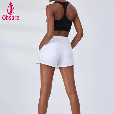 Calzoncini da ginnastica di alta qualità per donne 2 in 1 con maglia velocemente asciutta abbigliamento sportivo loose fit pantaloni da yoga pantaloncini da corsa personalizzati
