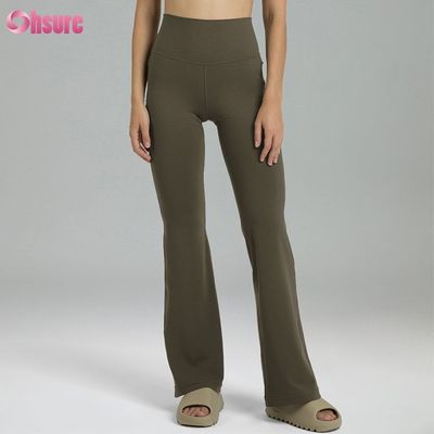 80% nylon 20% spandex blend 220 grammi calzoncini da ginnastica da ginnastica nudi e morbidi cintura elastica workout leggings a fiocco per donne