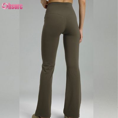 80% nylon 20% spandex blend 220 grammi calzoncini da ginnastica da ginnastica nudi e morbidi cintura elastica workout leggings a fiocco per donne