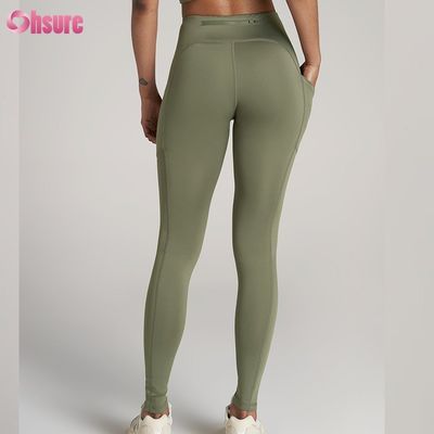 Pantaloni da yoga a taglia più grande con cerniera posteriore e tasca assorbente di umidità e leggings da asciugatura rapida per donne