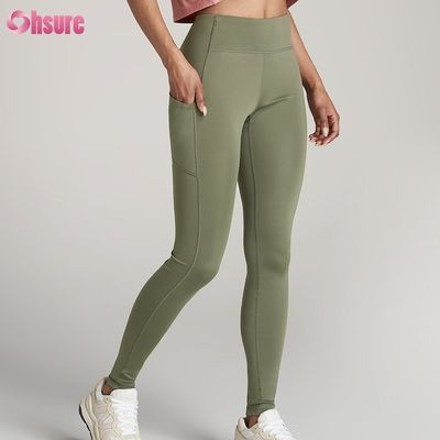 Pantaloni da yoga a taglia più grande con cerniera posteriore e tasca assorbente di umidità e leggings da asciugatura rapida per donne