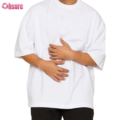 T-shirt da uomo da boxe oversize a manica corta con scollo a crew in fibra di bambù leggera estiva in saldo