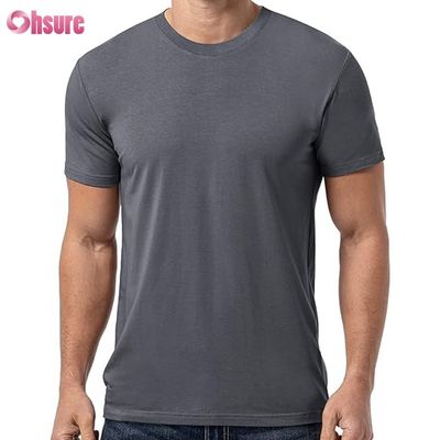 Stampa casuale Modello a maglia Supporto muscolare Esercizio abbigliamento per uomini Bambù tessuto BoxeT-shirt stampa
