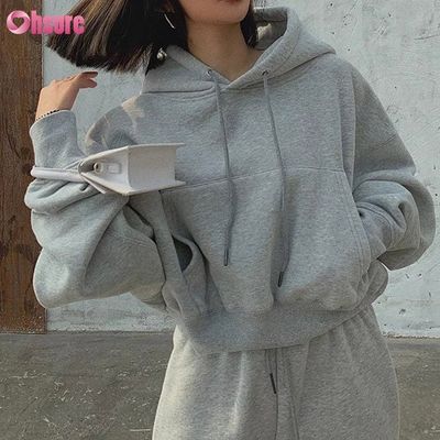Stampa Peso pesante di cotone Hoodies donna Logo personalizzato Custom Plain Sweatshirt Stand Collar Zip-up Top tagliato