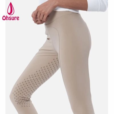 Super qualità personalizzato cintura alta donna Equestrian Tights silicone cavallo legging di cavallo