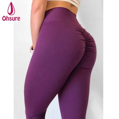 Calze da ginnastica di alta qualità per donne di compressione Calze da ginnastica da ginnastica di scrollamento calze da ginnastica per culo calze da yoga personalizzate calze da yoga a vita alta pantaloni da yoga in nylon spandex