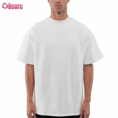 T-shirt Oversize con logo personalizzato, pesante, in cotone vintage lavato di alta qualità, vestibilità ampia, spalle scese