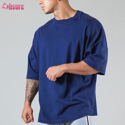T-shirt Oversize Uomo Palestra Bodybuilding Fitness Uomo Casual Loose Stile Basic