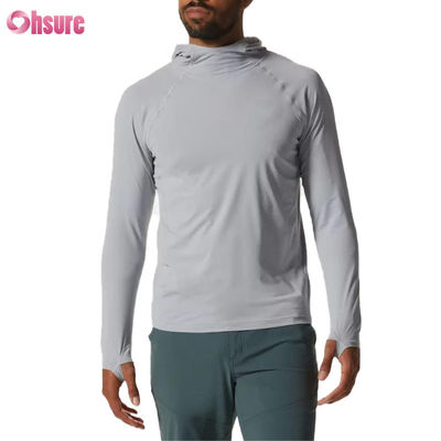 Maglietta sportiva da uomo a maniche lunghe personalizzata, per palestra, corsa, aderente, assorbimento del sudore