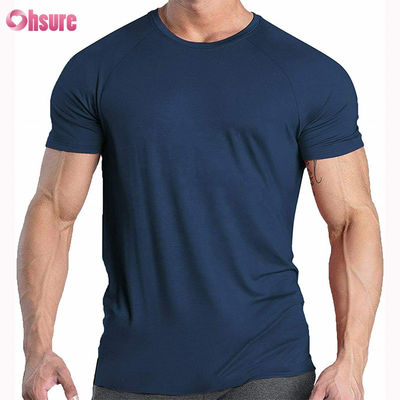 T-shirt di compressione di alta qualità stampato maschile grafico 95 cotone 5 spandex T-shirt elastico stretch traspirante palestra T-shirt a manica corta