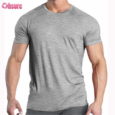 T-shirt di compressione di alta qualità stampato maschile grafico 95 cotone 5 spandex T-shirt elastico stretch traspirante palestra T-shirt a manica corta