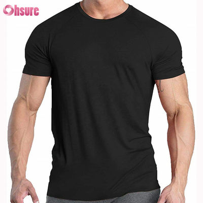 T-shirt di compressione di alta qualità stampato maschile grafico 95 cotone 5 spandex T-shirt elastico stretch traspirante palestra T-shirt a manica corta