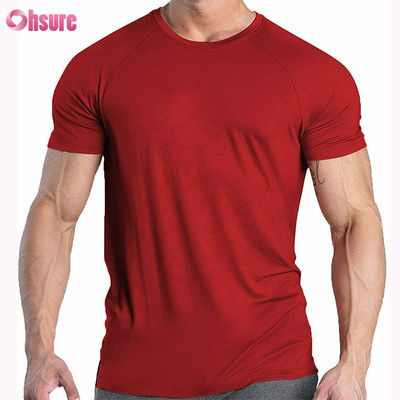T-shirt di compressione di alta qualità stampato maschile grafico 95 cotone 5 spandex T-shirt elastico stretch traspirante palestra T-shirt a manica corta