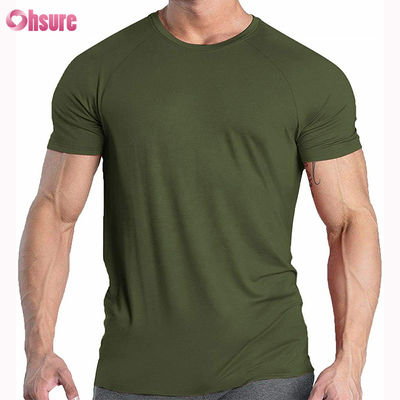 T-shirt di compressione di alta qualità stampato maschile grafico 95 cotone 5 spandex T-shirt elastico stretch traspirante palestra T-shirt a manica corta