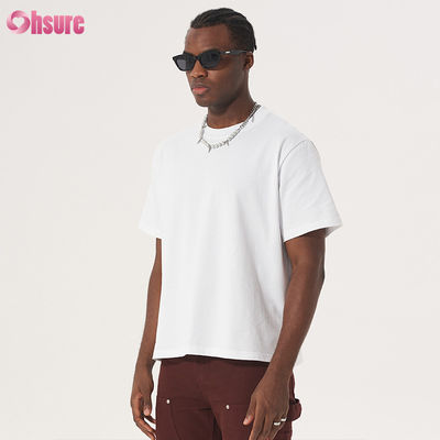 T-shirt bianche in cotone di alta qualità 100% all'ingrosso, T-shirt oversize pesanti per uomo personalizzate per la stampa