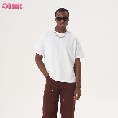 T-shirt bianche in cotone di alta qualità 100% all'ingrosso, T-shirt oversize pesanti per uomo personalizzate per la stampa