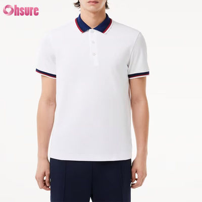 Raglan Premium maschile per camicia da polo Regular Fit Stile sportivo con doppio contrasto Collare Tessuto a maglia