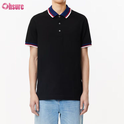 Raglan Premium maschile per camicia da polo Regular Fit Stile sportivo con doppio contrasto Collare Tessuto a maglia