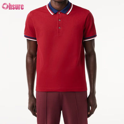 Raglan Premium maschile per camicia da polo Regular Fit Stile sportivo con doppio contrasto Collare Tessuto a maglia