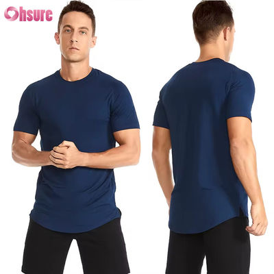 Ingrosso US Size Abbigliamento per fitness Gym Maschile Sport T-Shirt Respirante Elastico Alto Rapido Asciutto Correre Slim Fit T-Shirt
